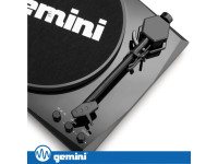 Gira-Discos 33/45/78RPM Preto C/ 2 Colunas GEMINI Gira-Discos 33/45/78RPM Preto C/ 2 Colunas GEMINI